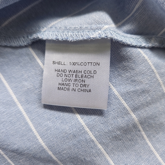 Blue Striped Sleeveless Dress - Picture 6 of 8